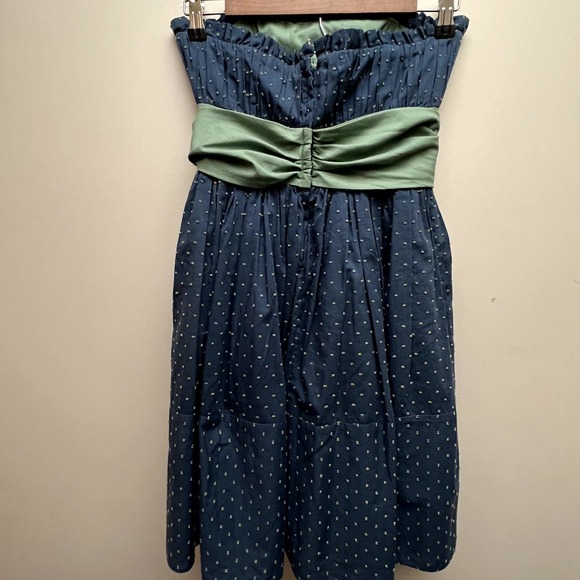 Betsey Johnson Y2K Style Polka Dot Strapless Dress Size 2 - Picture 4 of 7